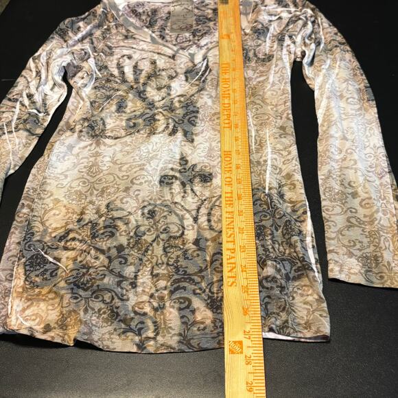 G. Girl Y2K Style Fitted Long Sleeve Top Cybercore Grunge Women's Size large L - Picture 3 of 5